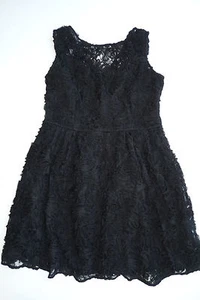 Cynthia Steffe Floral Lace Dress Black Size 12 Sleeveless - Picture 1 of 4
