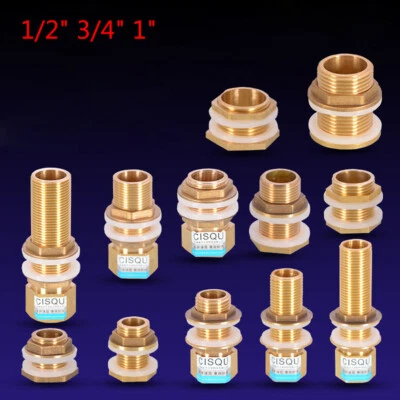 Conector de tanque de agua BSP 1/2" 3/4" 1" latón hembra/macho rosca junta de torre de agua