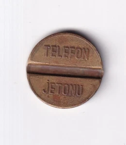 ITALIEN um 1975: PTT TELEFON JETONU, Messing Telefonmünze gebraucht - Bild 1 von 2