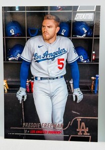 2022 FREDDIE FREEMAN TOPPS STADIUM CLUB CHROME REFRACTOR INSERT SP #291 Dodgers