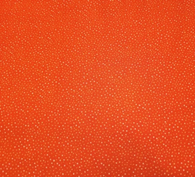 Family Life BTY Julia Cairns Quilting Treasures White Tonal Orange Tiny Dots - Image 1 of 3