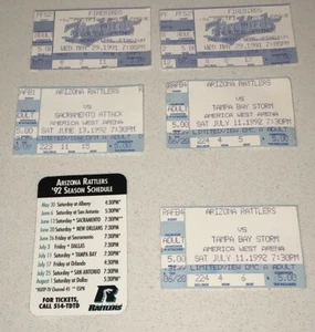 Lot x 5+ Variety Used Torn Vintage Arizona Sports Ticket Stub Firebirds Rattlers - Picture 1 of 2