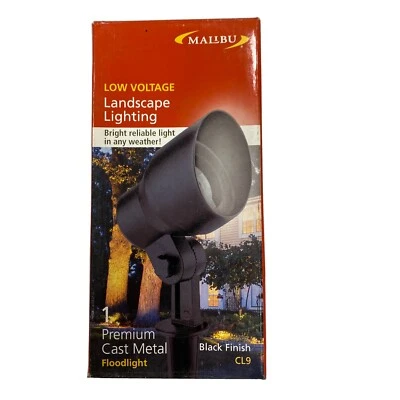 Malibu CL9 20 Watt Low Voltage Halogen Landscape Floodlight, Black, Metal - Image 1 of 4