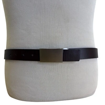 Cinturón de cuero reversible Calvin Klein para hombre con hebilla plateada cepillada talla 41 Foto 1 de 4