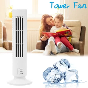 Desk Air Tower Fan Comfort Cooling Portable Conditioner Quiet for Sleeping White - Picture 1 of 9