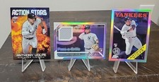 Anthony Volpe Chrome Rookie Relic Card 🔥Plus 2 Bonus RC Cards