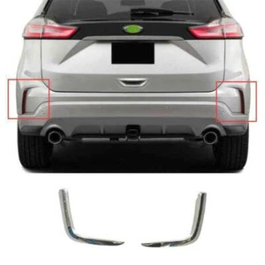 Fit For Ford Edge 2019-2021 ABS Chrome Rear Fog Light Lamp Strip Decorate 2PCS - Picture 1 of 6