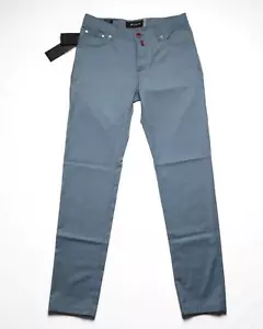 Kiton $1,375 NWT Light Blue Virgin Wool 130's Extra Slim 5 Pocket Jeans Pants 33 - Picture 1 of 8