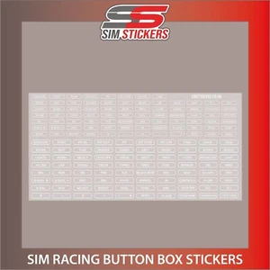 Pegatinas de borde claras/blancas para caja de botones de carreras de simulador de coche/rueda iRacing/AC/PC2 - Imagen 1 de 2