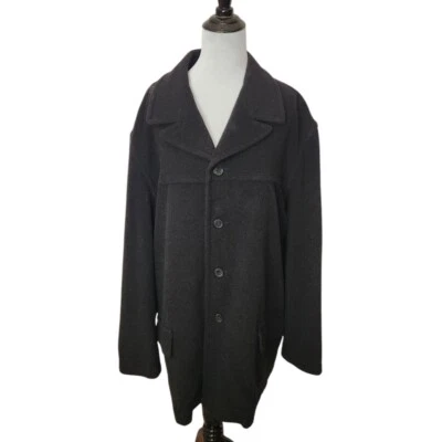 Men's Perry Ellis Wool Cashmere Blend Coat  Size XL - Image 1 of 4