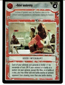 STAR WARS CCG DEATH STAR II TARJETA RARA REBEL LIDERAZGO ex - Imagen 1 de 1