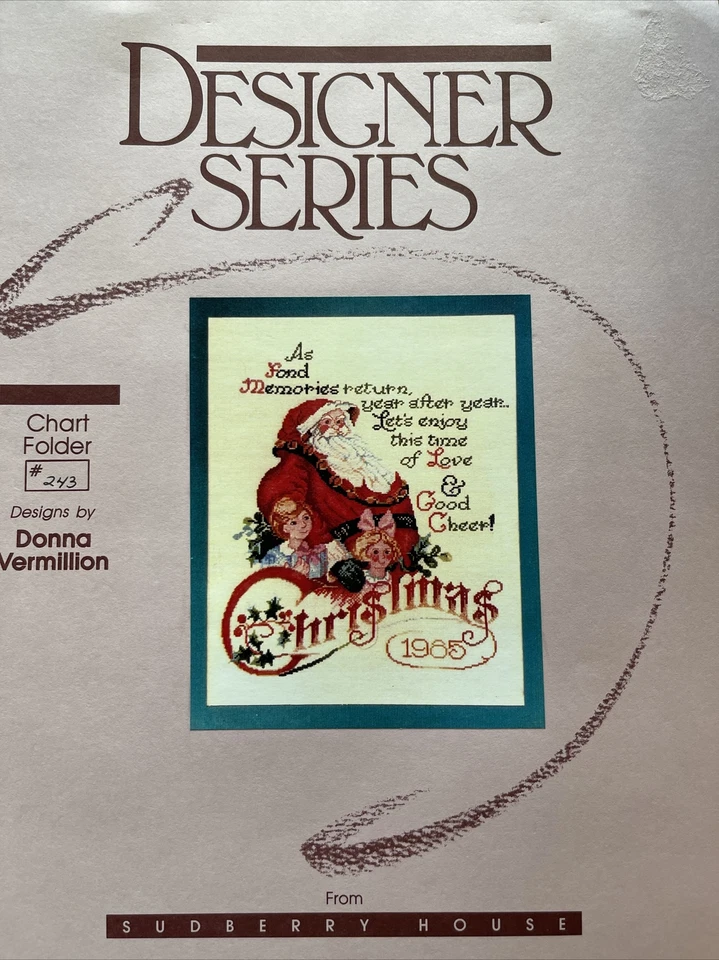 Sudberry Designer Donna Vermillion Santa #243 Cross Stitch Pattern - Image 1 of 1