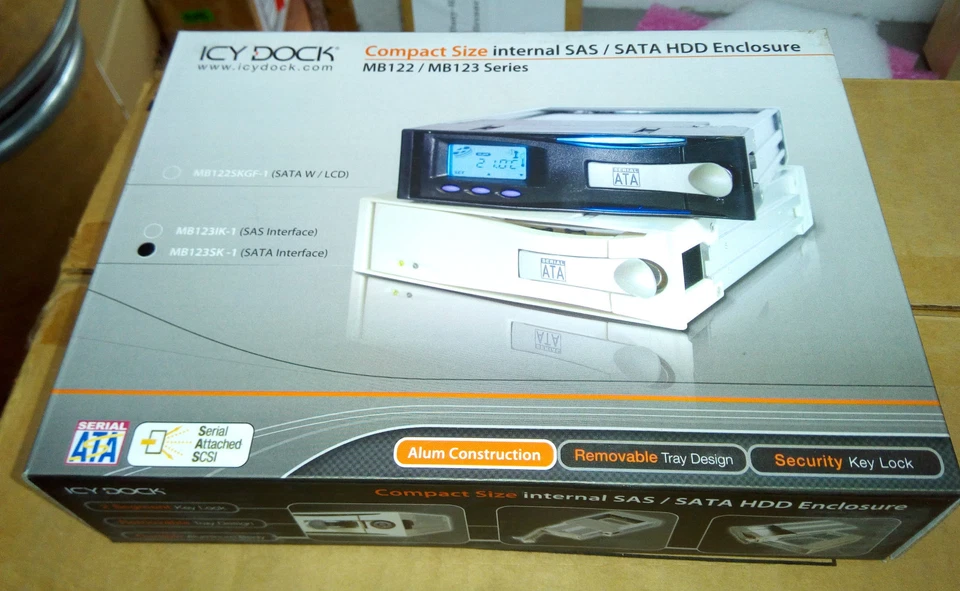 5x ICY DOCK MB123SK-1 5.25" Internal Black SATA Mobile Rack - NEW in Box! - Image 1 of 1