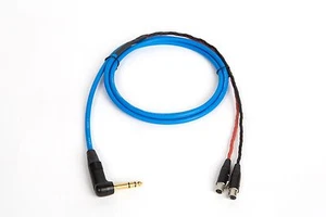 5 Ft CANARE BLUE 1/4" ANGLE TRS to TA4F AUDEZE LCD-2 LCD-3 LCD-4 LCD-X CABLE. - Picture 1 of 3
