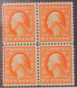 Scott 506 - 6 Cents Washington - postfrisch - 4er Block - SCV - 100,00 $ - Bild 1 von 1
