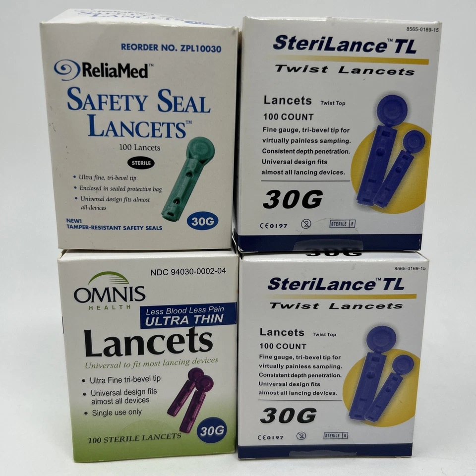 Sterilance Soft Twist Lancets 30g 2 Boxes of 100