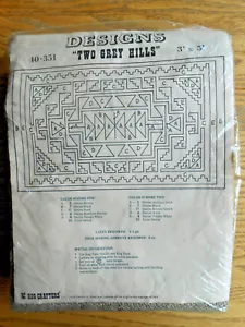 RC RUG CRAFTERS TWO GREY HILLS Burlap Canvas Vintage USA Tufting Rug Making NEW