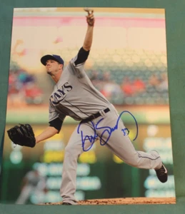 FOTO DE BÉISBOL FIRMADA DREW SMYLY 2014-2016 TAMPA BAY RAYS - Imagen 1 de 1