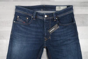 Pantalones de mezclilla para hombre Diesel LARKEE elásticos regulares rectos azules W32 L31 lavado 084VG - Imagen 1 de 14