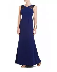 NUOVO ABITO BCBGMAXAZRIA BLU PROFONDITÀ EVANS PIZZO UYS6T739/L355A TAGLIA 6 - Foto 1 di 3