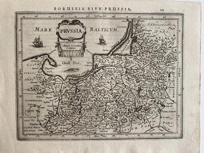 ANTIQUE MAP of Poland  "Borussia Sive Prussia"  by Mercator,  c. 1628 - Image 1 of 3