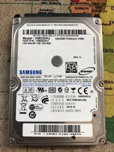 HM250HJ, HM250HJ, FW 2AK10001, Samsung 250GB SATA 2.5 Gesunde Festplatte - Bild 1 von 3