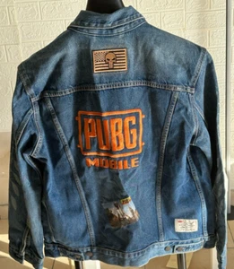 eby7 Levi's x PUBG Blue Denim Trucker Jeansjacke Gr. L Tailorshop Game - Bild 1 von 6