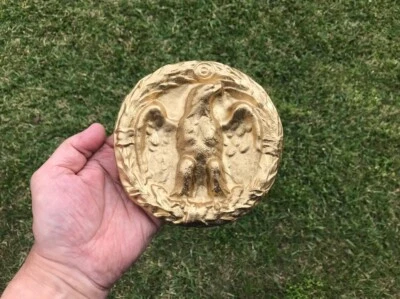 Римский золотой стандарт Eagle Aquila большой диск phalera знак signa signifer холодное литье - Изображение 1 из 4