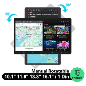 1DIN Android13 10.1/11.6/13.3/15.1in Car Stereo Rotate Touchscreen For Universal - Bild 1 von 21