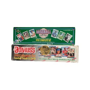 2 Set Lot-1991 Donruss Coll. Set 1990 Upper Deck Complete Set Inc High Number - Picture 1 of 12