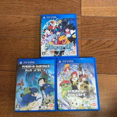 PS VITA Digimon World & Stories Cyber Sleuth & Hacker's Memory 3Games Set Japan - Image 1 of 4