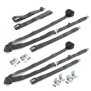 Ford Thunderbird 1967 - 1976 Standard 3pt Charcoal Retractable Bench Seat Belt K - Picture 1 of 1