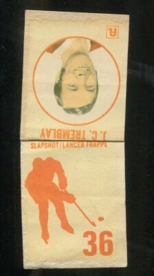 1971-72 Frito-Lay #36 J.C. Tremblay SLAPSHOT !! - Image 1 of 2