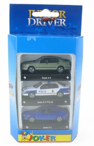 BRIO Junior Driver - 3x Saab 9-5 Polis, Sedan, 9-3 Coupe New in Box / OVP silver - Bild 1 von 5