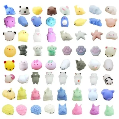 Lotto 5/10/20PCS Animal Squishies Kawaii Mochi Squeeze Toys Stretch Stress Squishy - Immagine 1 di 4