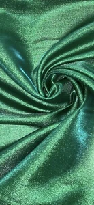 Emerald Green Metallic Organza Fabric 58'' PRICE PER METER - Picture 1 of 2