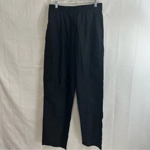 Boohoo Womens Plus Woven Cargo Elastic Waist Pull On Pants Black US 20 - Picture 1 of 11