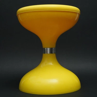 Taburete de plástico vintage Sgabello Americano Robur Yellow Space Age Diabolo 1.Za Foto 1 de 4