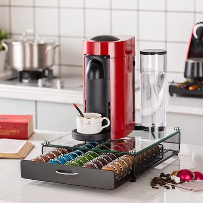 Soporte para cápsulas Nespresso almacenamiento de cápsulas de café para cápsulas Vertuo con tempe de cristal... Foto 1 de 4