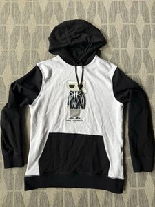 Karl Lagerfeld Graphic Embellished Color Block Hoodie, Size Small, Worn ?!, MINT - Bild 1 von 12
