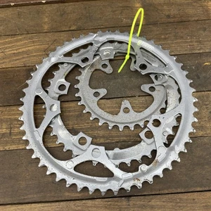 Shimano SG 8 Speed Chainrings Set 130 52/42/30T Triple Vintage Road Steel Rings - Picture 1 of 17