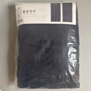 IKEA Sanela Velvet Curtains 2 Panels (1 pair) 100% Cotton Dark Blue 55" x 98" - Picture 1 of 3