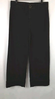 ANN TAYLOR MUJER JEANS PIERNA ANCHA TIRO ALTO COLOR-NEGRO TALLA-10 Foto 1 de 4