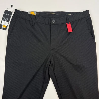 ALBERTO Jersey Pants Men Black Pattern Slim Fit W35 L32 Dress Casual Trousers - Image 1 of 4
