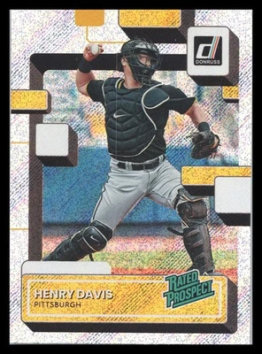 2022 Donruss Baseball #RP-3 Henry Davis Rated Prospect Rapture Pirates - Image 1 of 2