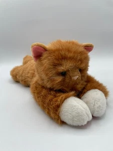 Dakin Cunningham Orange Tabby Cat 16" Green Eyes Plush Kitty White Paws #23868 - Picture 1 of 11