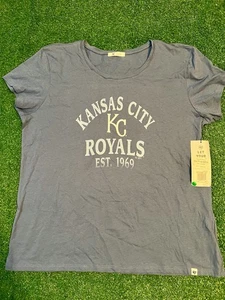 Forty Seven Kansas City Royals blaues kurzärmliges Damenshirt Größe X-Large neu mit Etikett - Bild 1 von 6