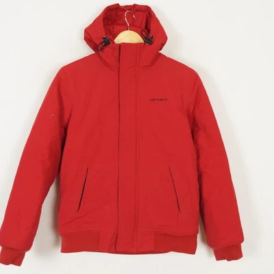 Chaqueta acolchada CARHARTT para hombre talla S con capucha aislada roja bols... - Imagen 1 de 4