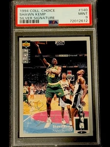 1994-95 Collector's Choice Silver Signature Shawn Kemp Sonics #140 PSA 9 Mint - Bild 1 von 1