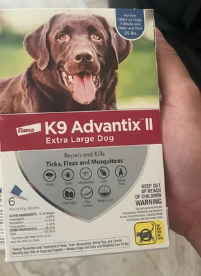 K9 ADVANTIX II For Extra Large Dogs over 55 Lbs 6 Doses - Image 1 of 4